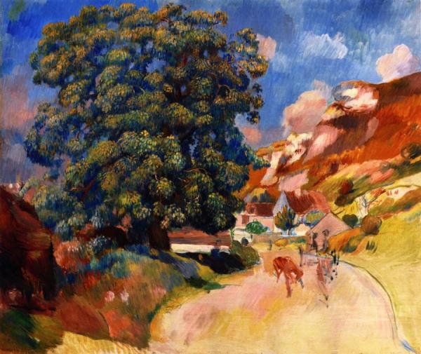 A Large Tree By The Road by Pierre Auguste Renoir