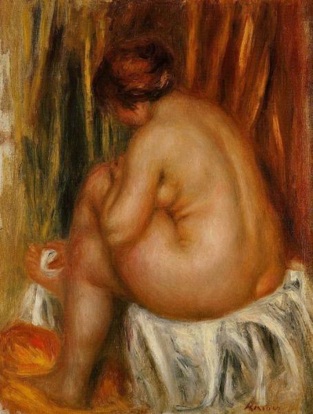 After Bathing (nude Study) by Pierre Auguste Renoir