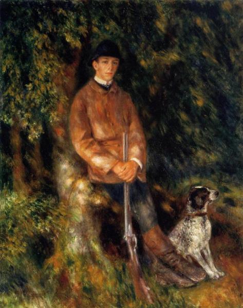 Alfred Berard And His Dog by Pierre Auguste Renoir Oil Painting Reproductions