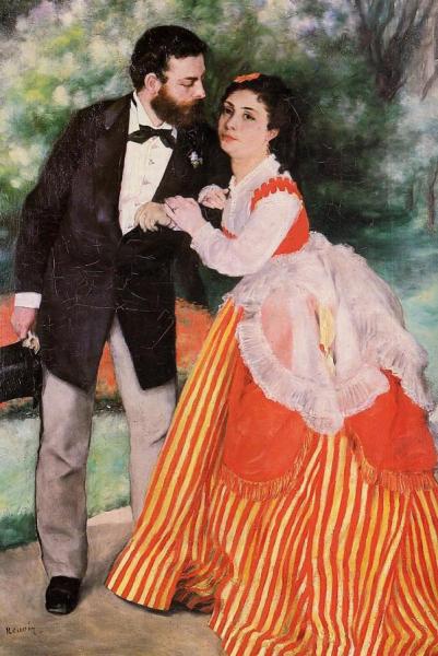 Alfred Sisley With His Wife by Pierre Auguste Renoir