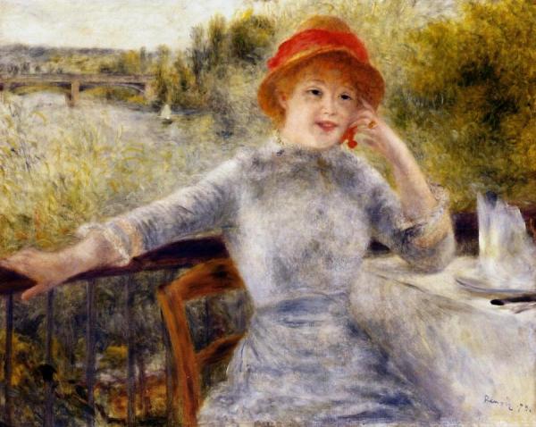 Alphonsine Fournaise On The Isle Of Chatou by Pierre Auguste Renoir Oil Painting Reproductions