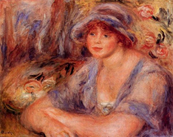 Andree In Blue by Pierre Auguste Renoir