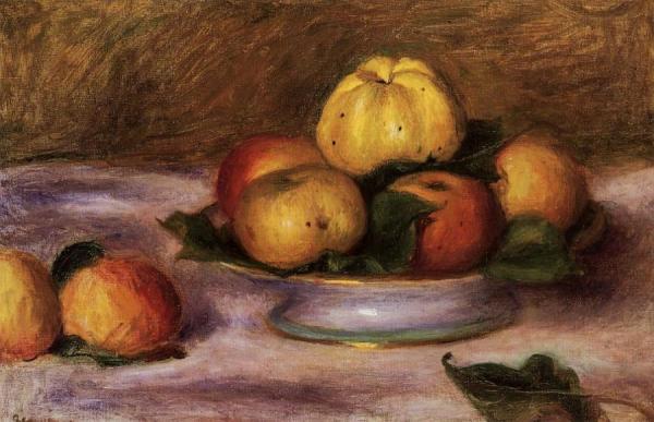 Apples On A Plate by Pierre Auguste Renoir Oil Painting Reproductions