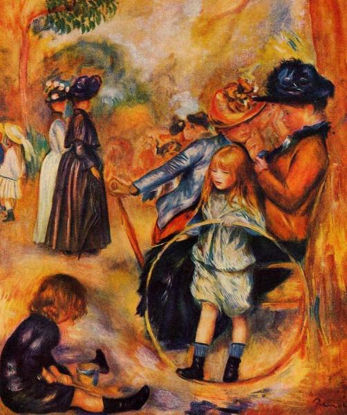 At The Luxembourg Gardens by Pierre Auguste Renoir Oil Painting Reproductions