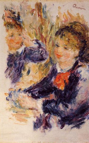 At The Milliner's (study) by Pierre Auguste Renoir