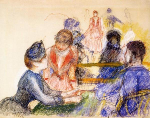 At The Moulin De La Galette by Pierre Auguste Renoir Oil Painting Reproductions