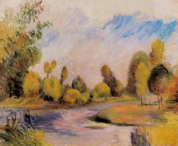Banks Of A River by Pierre Auguste Renoir