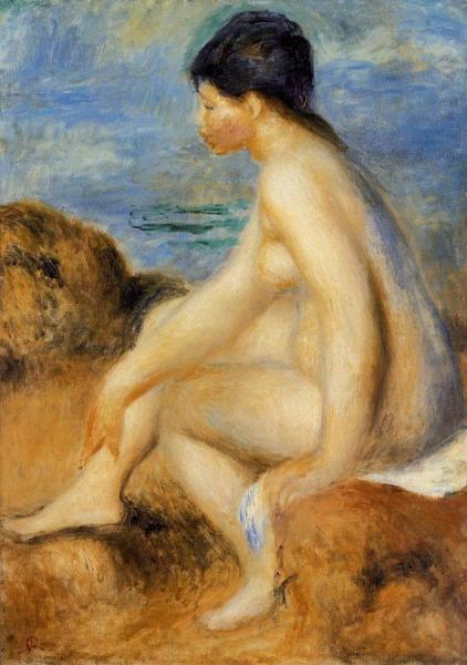 Bather by Pierre Auguste Renoir