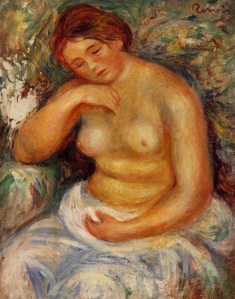 Bather Seated In A Grove by Pierre Auguste Renoir