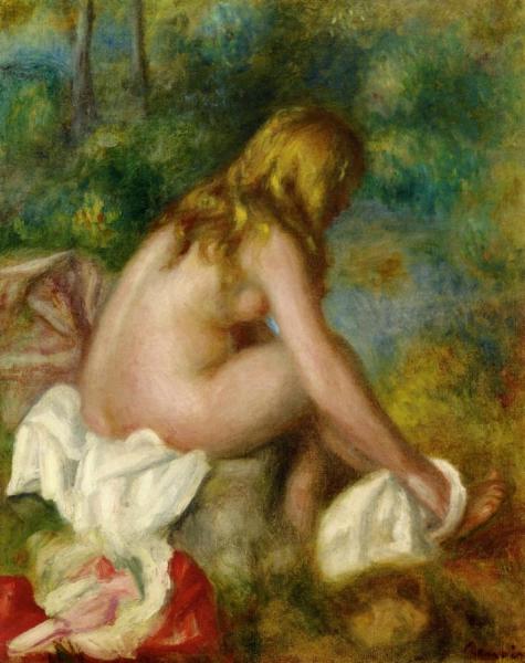 Bather, Seated Nude by Pierre Auguste Renoir