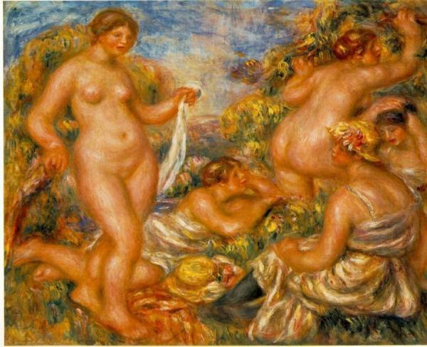 Bathers by Pierre Auguste Renoir Oil Painting Reproductions