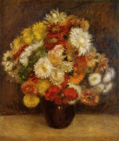 Bouquet Of Chrysanthemums by Pierre Auguste Renoir