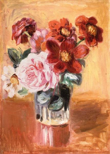 Bouquet Of Peonies And Anemones by Pierre Auguste Renoir