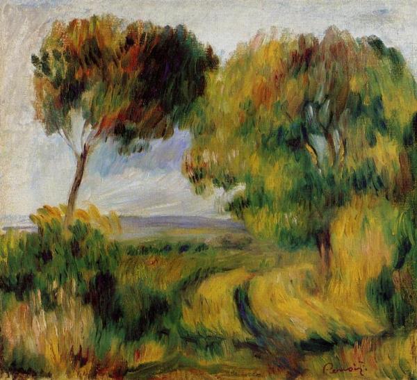 Breton Landscape - Trees And Moor by Pierre Auguste Renoir