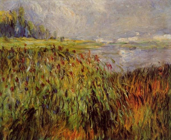 Bulrushes On The Banks Of The Seine by Pierre Auguste Renoir Oil Painting Reproductions