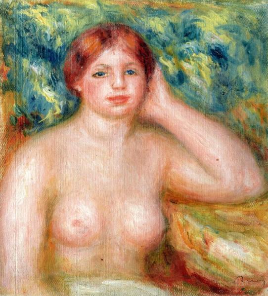 Bust Of A Nude Woman by Pierre Auguste Renoir