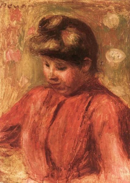 Bust Of A Woman by Pierre Auguste Renoir