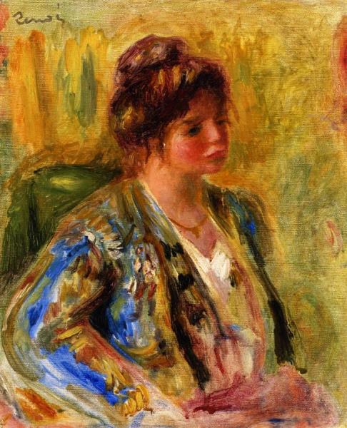 Bust Of A Woman In An Oriental Costume by Pierre Auguste Renoir