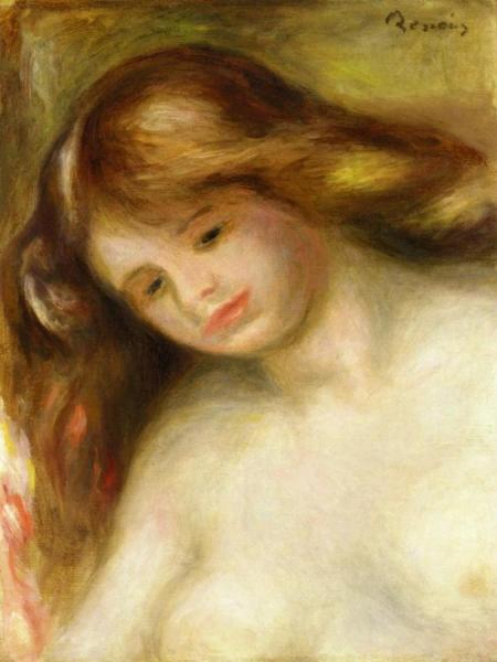 Bust Of A Young Nude by Pierre Auguste Renoir Oil Painting Reproductions