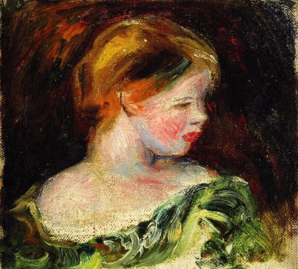 Bust Of A Young Woman by Pierre Auguste Renoir