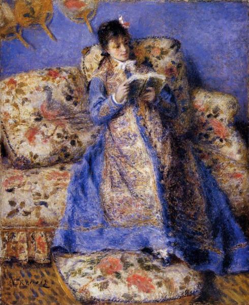 Camille Monet Reading by Pierre Auguste Renoir