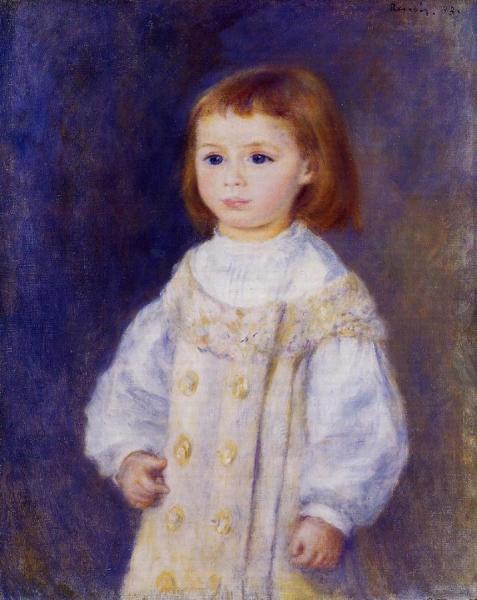 Child In A White Dress by Pierre Auguste Renoir