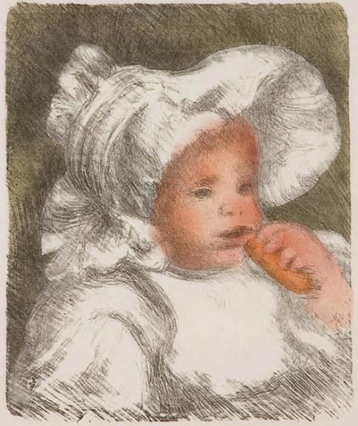 Child With Biscuit (l'enfant Au Biscuit) by Pierre Auguste Renoir Oil Painting Reproductions