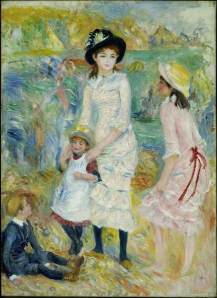 Children On The Seashore, Guernsey by Pierre Auguste Renoir