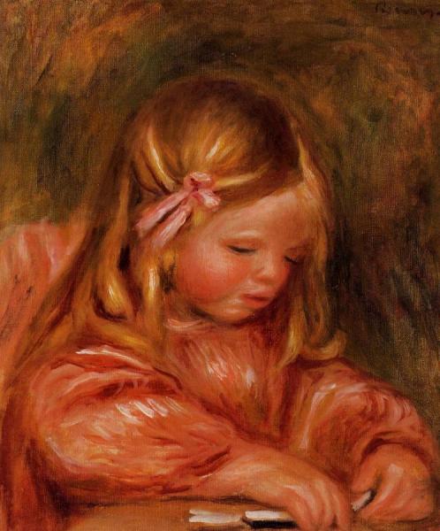 Claude Renoir Playing With Dominos by Pierre Auguste Renoir Oil Painting Reproductions