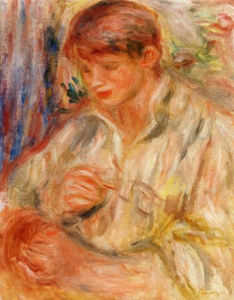 Claude Renoir Potting by Pierre Auguste Renoir