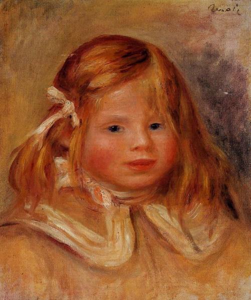 Coco In A Red Ribbon by Pierre Auguste Renoir