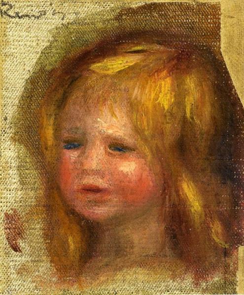 Coco's Head by Pierre Auguste Renoir