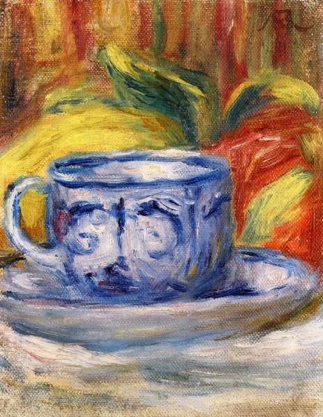 Cup And Fruit by Pierre Auguste Renoir
