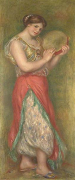 Dancing Girl With Tamborine by Pierre Auguste Renoir