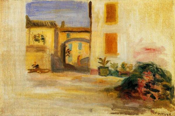 Farm Courtyard, Midday by Pierre Auguste Renoir
