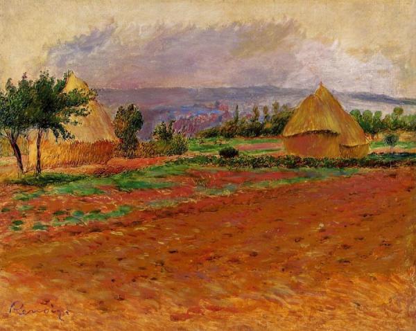 Pierre Auguste Renoir Field And Haystacks