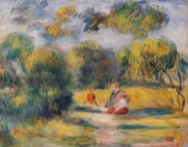 Figures In A Landscape by Pierre Auguste Renoir
