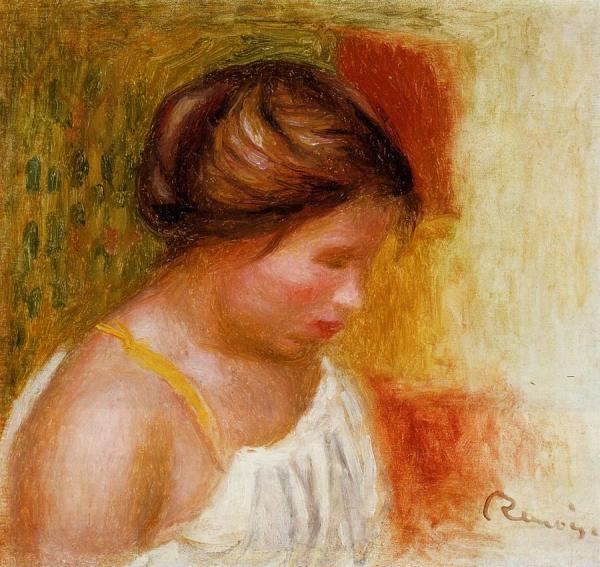 Gabrielle In A Chemise by Pierre Auguste Renoir Oil Painting Reproductions
