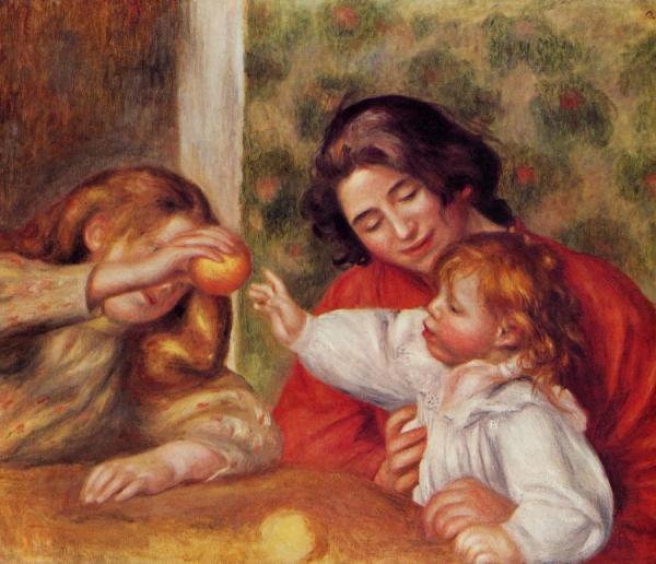 Gabrielle, Jean And A Little Girl by Pierre Auguste Renoir