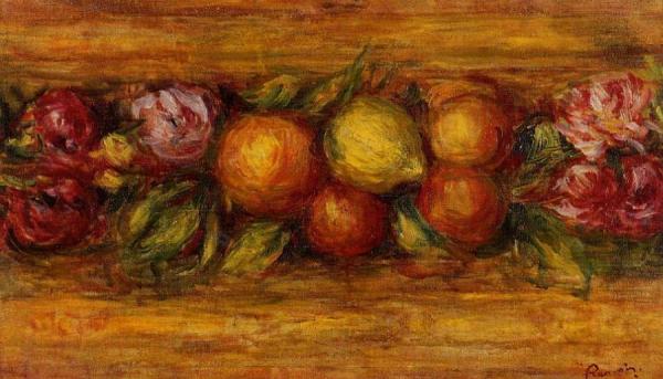 Garland Of Fruit And Flowers by Pierre Auguste Renoir Oil Painting Reproductions