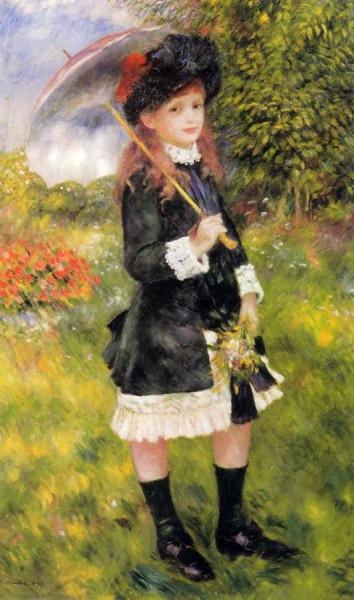Girl With A Parasol by Pierre Auguste Renoir