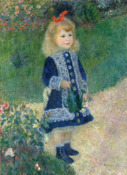 Girl With A Watering Can by Pierre Auguste Renoir