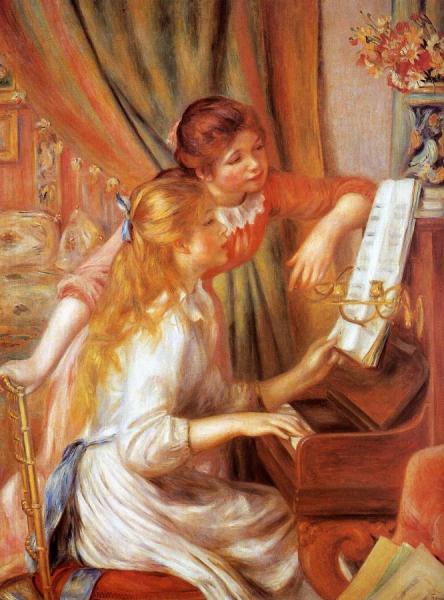 Girls At The Piano by Pierre Auguste Renoir