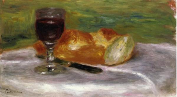 Glass Of Wine by Pierre Auguste Renoir Oil Painting Reproductions