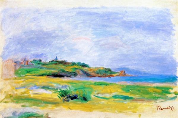Golf, Sea, Green Cliffs by Pierre Auguste Renoir