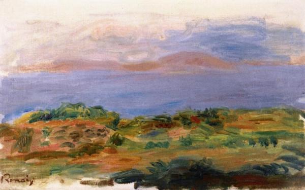 Green Cliff And Sea by Pierre Auguste Renoir