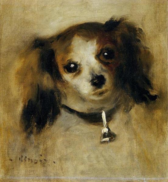 Head Of A Dog by Pierre Auguste Renoir