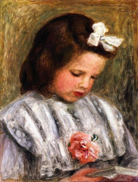 Head Of A Little Girl by Pierre Auguste Renoir