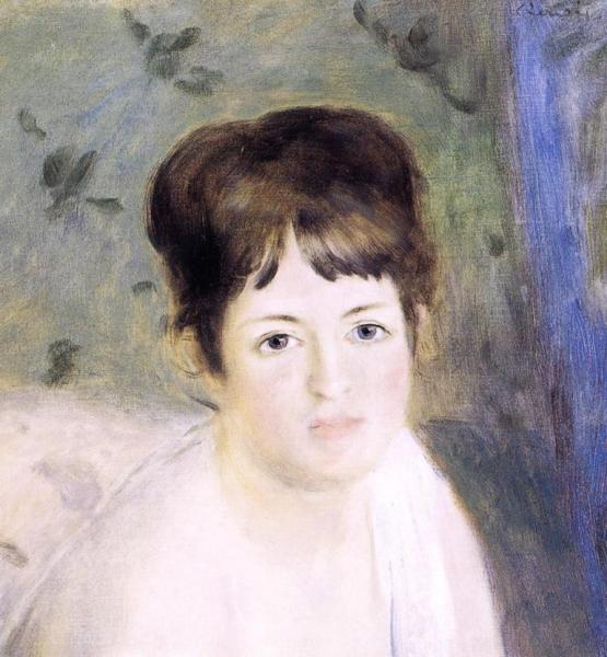 Head Of A Woman by Pierre Auguste Renoir