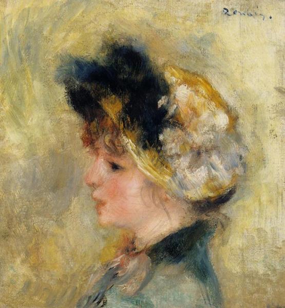 Head Of A Young Girl by Pierre Auguste Renoir